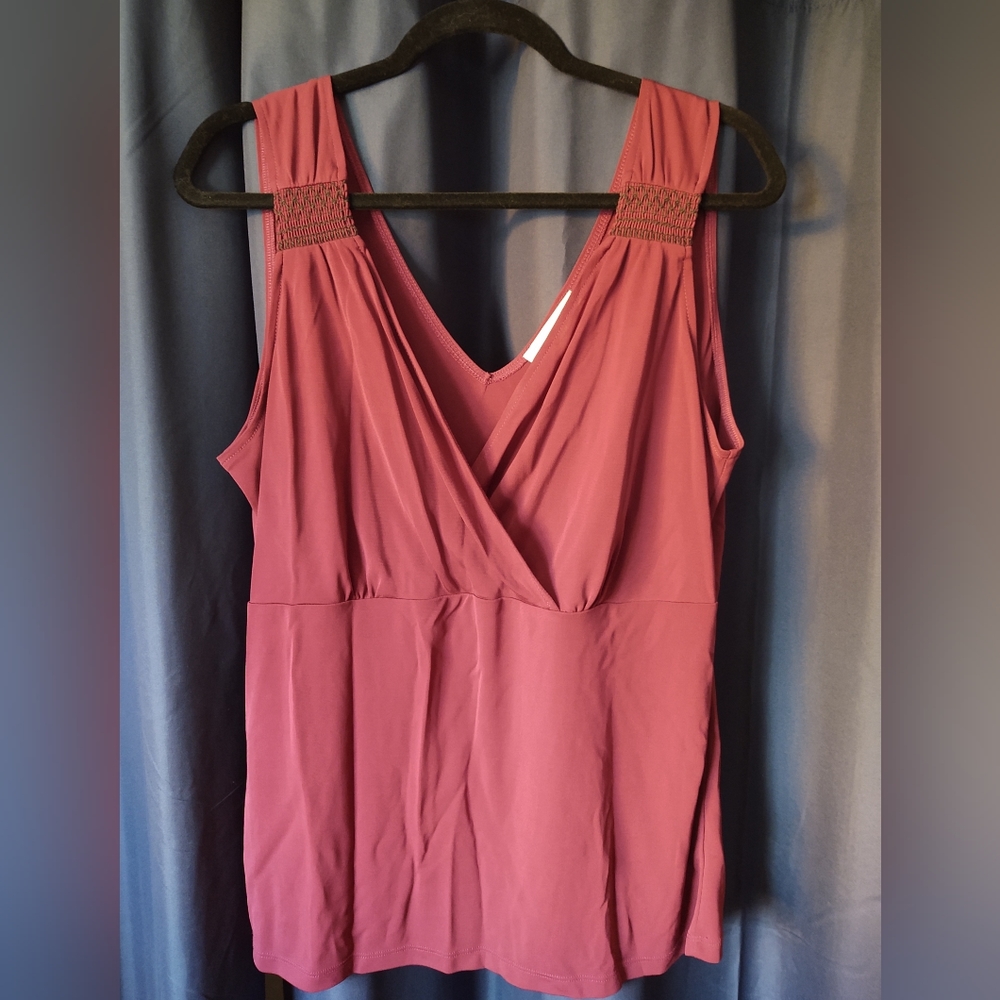 Nine West Sleeveless Top, Bordeaux, XL
